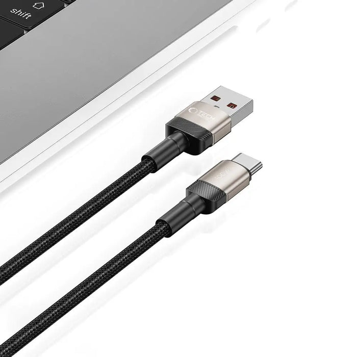 Tech-Protect UltraBoost Evo USB-C / USB-A cable 100W 5A 2m - titanium - Cell phone cables<<<HurtelXML