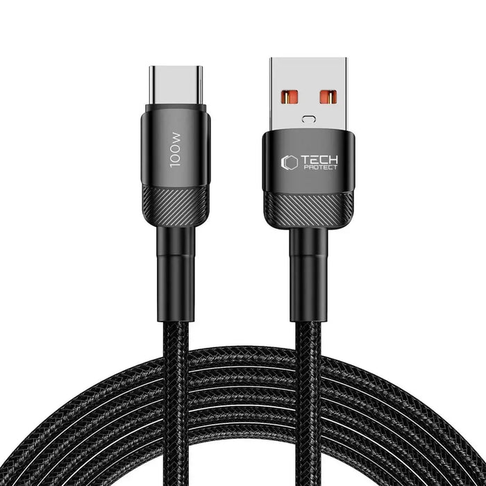 Tech-Protect UltraBoost Evo USB-C / USB-A cable 100W 5A 3m - black - Cell phone cables<<<HurtelXML