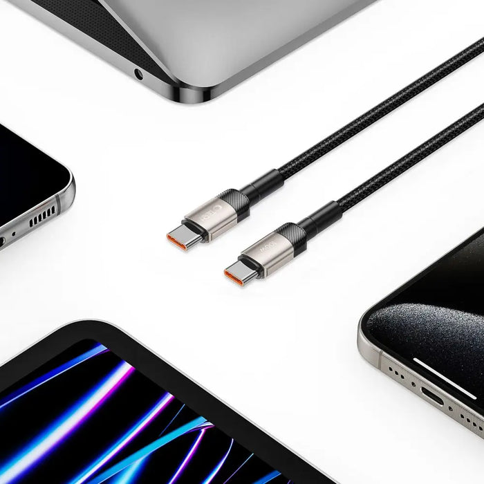 Tech-Protect UltraBoost Evo USB-C / USB-C PD cable 100W 5A 1m - titanium - Cell phone cables<<<HurtelXML