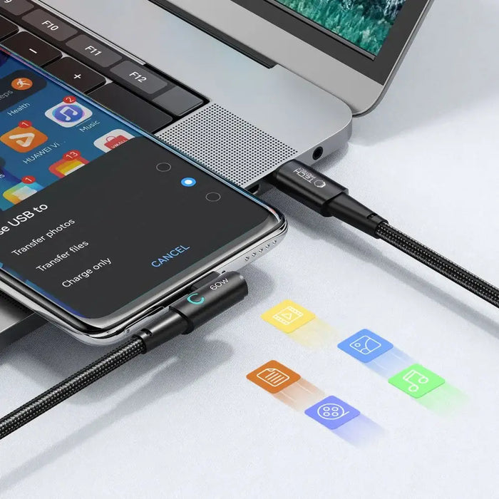 Tech-Protect UltraBoost L USB-C / USB-C 60W 6A Cable 2m - Gray - Cell phone cables<<<HurtelXML
