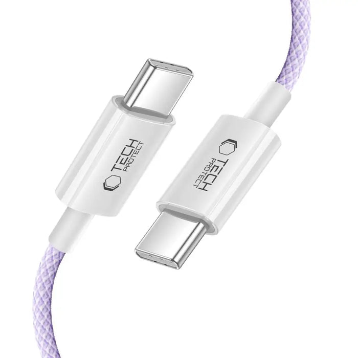 Tech-Protect Ultraboost Lite USB-C PD60W/3A Cable 2m - Purple - Cables and tapes<<<HurtelXML