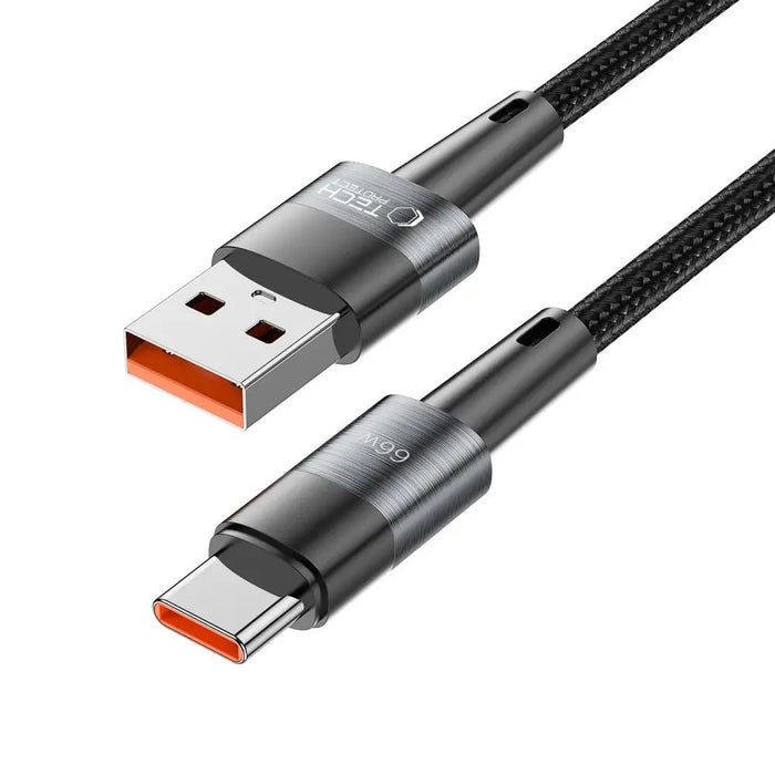Tech-Protect UltraBoost USB-C / USB-C Cable 66W 6A 1m - Gray - Cell phone cables<<<HurtelXML