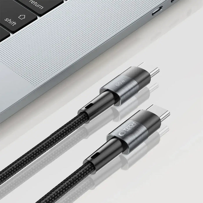 Tech-Protect UltraBoost USB-C / USB-C PD Cable 60W 3A 0.5m - Gray - Cell phone cables<<<HurtelXML