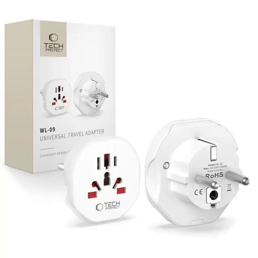 Tech-Protect Universal Travel Adapter to EU - white - Cables and tapes<<<HurtelXML