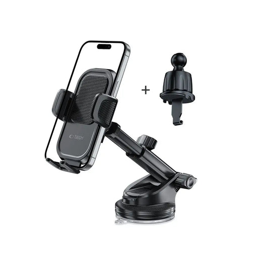 Tech-Protect V8 Car Holder for Dashboard Windshield or Air Vent Mount - Black - Cell phone holders<<<HurtelXML