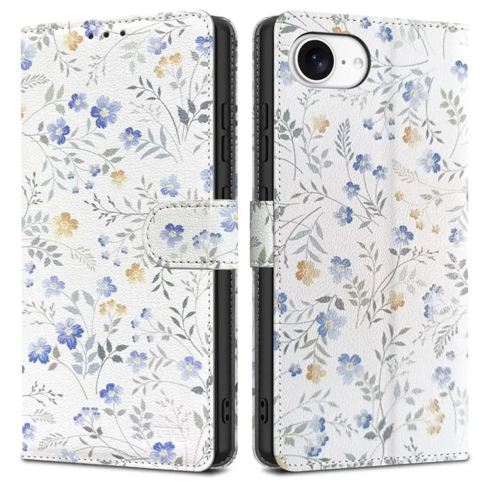 Tech-Protect Wallet Case for iPhone 16e - Daisies with Leaves - Cell phone cases and covers<<<HurtelXML