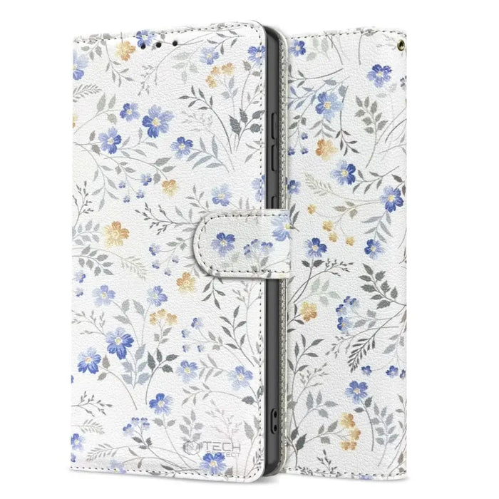 Tech-Protect Wallet Case for iPhone 16e - Daisies with Leaves - Cell phone cases and covers<<<HurtelXML