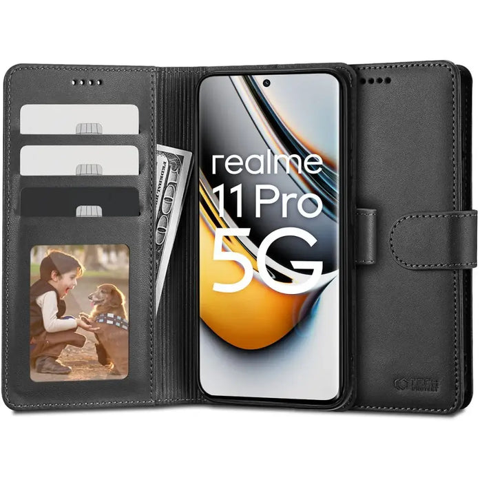 Tech-Protect Wallet Case for Realme 11 Pro 5G / 11 Pro+ 5G - Black - Cell phone cases and covers<<<HurtelXML