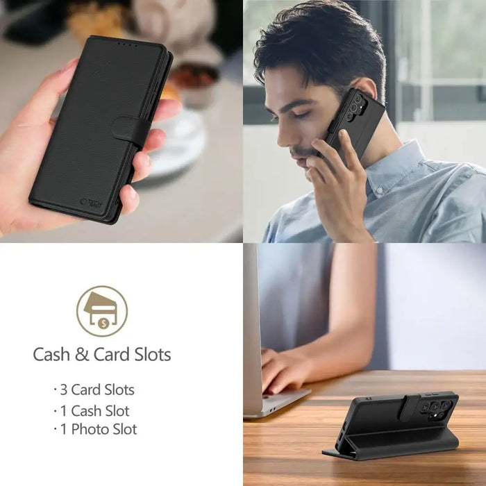 Tech-Protect Wallet Case for Realme 14 Pro 5G - Matte Black - Cell phone cases and covers<<<HurtelXML