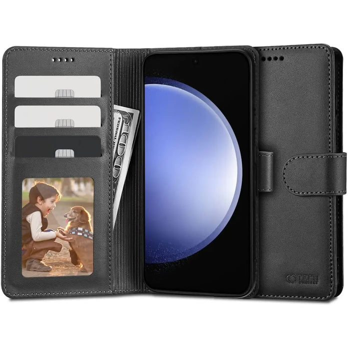 Tech-Protect Wallet Case for Samsung Galaxy S23 FE - Black - Cell phone cases and covers<<<HurtelXML