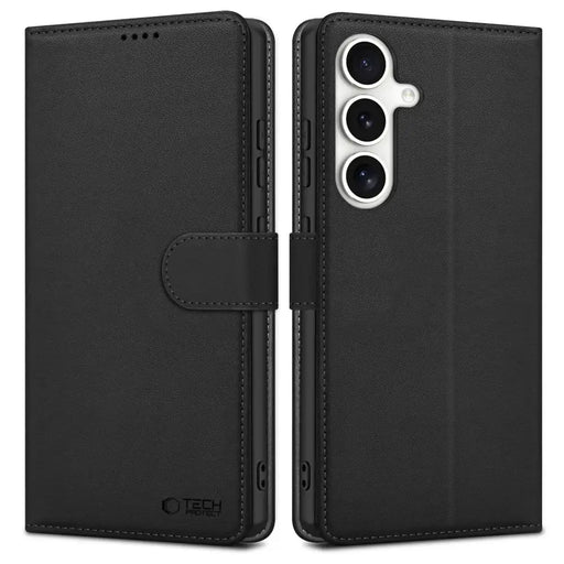 Tech-Protect Wallet Case for Samsung Galaxy S25+ - Black - Cell phone cases and covers<<<HurtelXML