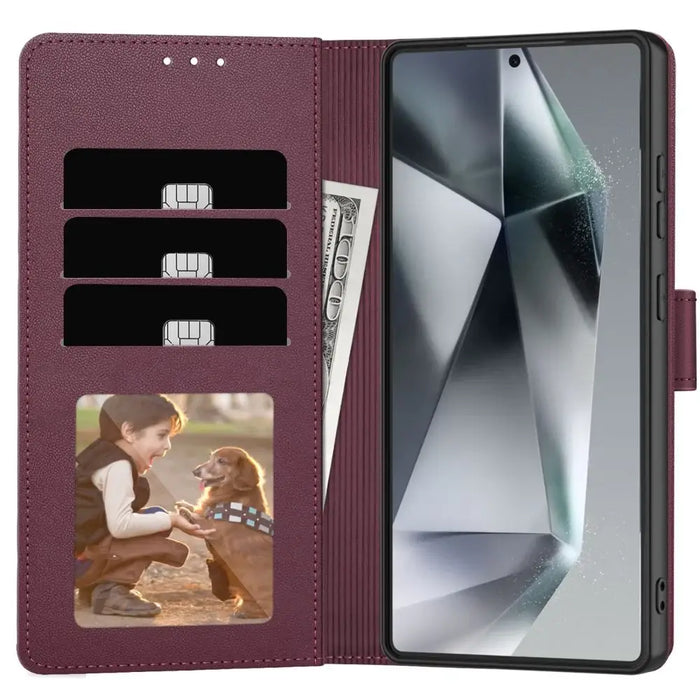 Tech-Protect Wallet Case for Samsung Galaxy S25 Ultra - Burgundy - Cell phone cases and covers<<<HurtelXML