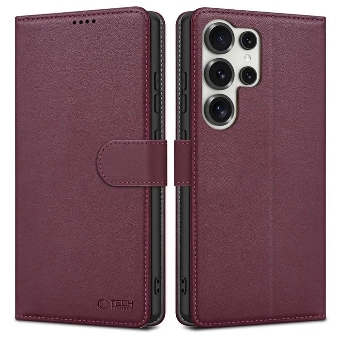 Tech-Protect Wallet Case for Samsung Galaxy S25 Ultra - Burgundy - Cell phone cases and covers<<<HurtelXML