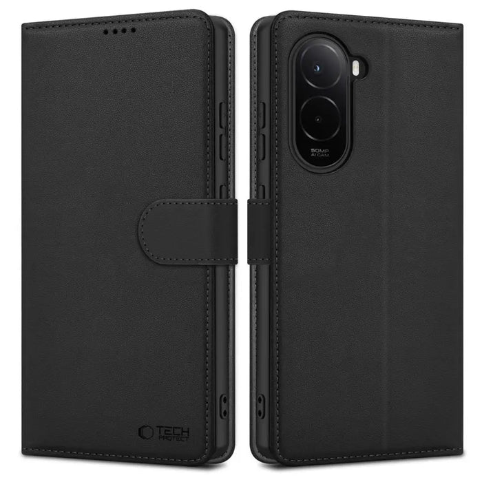 Tech-Protect Wallet Case for Xiaomi Poco M7 - Black - Cell phone cases and covers<<<HurtelXML