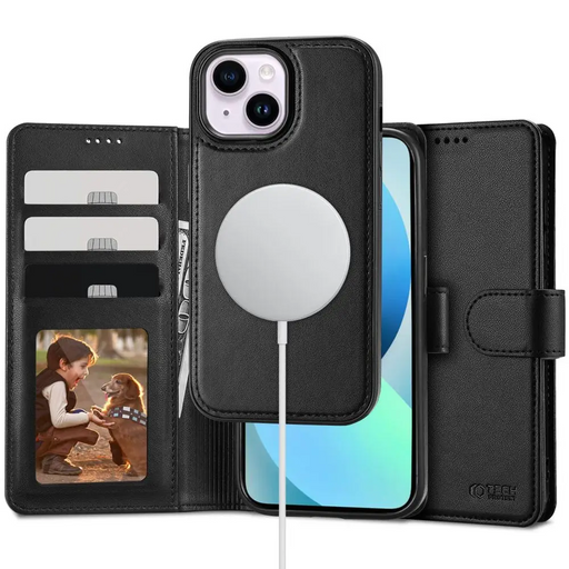 Tech-Protect Wallet MagSafe case for iPhone 13 - black - Cell phone cases and covers<<<HurtelXML