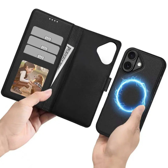 Tech-Protect Wallet MagSafe Case for iPhone 17 - Matte Black - Cell phone cases and covers<<<HurtelXML