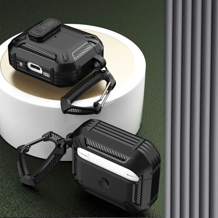 Tech-Protect X-Carbo Case for AirPods Pro 1 / 2 - Black - Cell phone cases and covers<<<HurtelXML