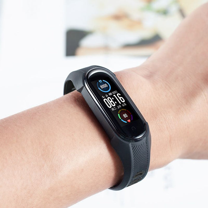 Tech-Protect Armor Strap for Xiaomi Mi Smart Band 5 / 6 / 6 NFC - Black and Red