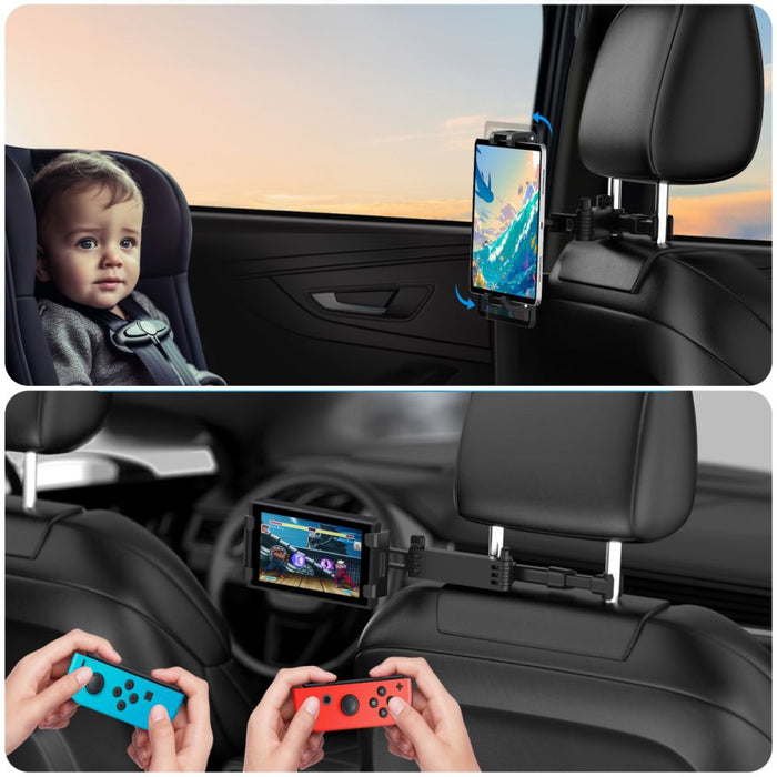 Tech-Protect V1 Telescopic Car Headrest Phone Holder - Black