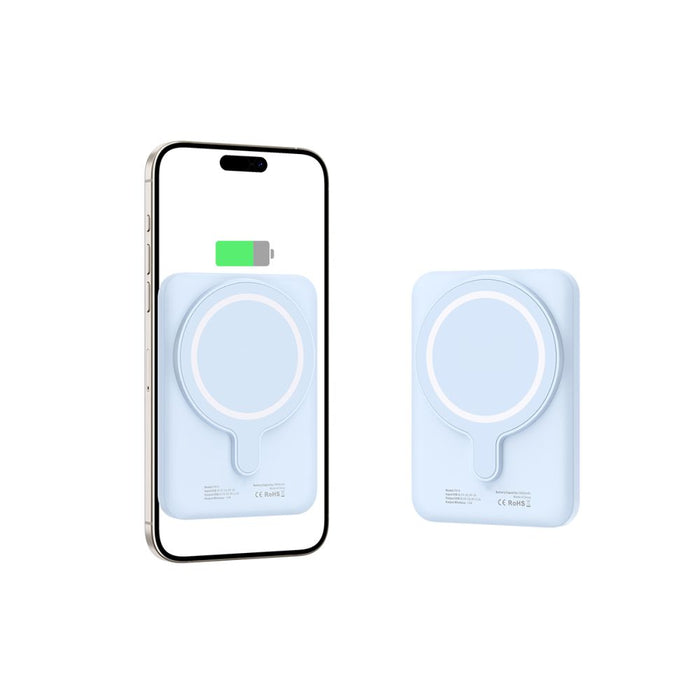 Tech-Protect LifeMag PB10 Powerbank with MagSafe 5000mAh 15W USB-C port - blue + USB-C cable
