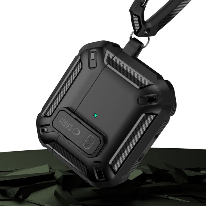 Tech-Protect X-Carbo Case for AirPods Pro 1 / 2 - Black