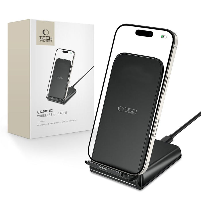 Tech-Protect QI15W-S2 inductive charger 15W in the form of a stand - black