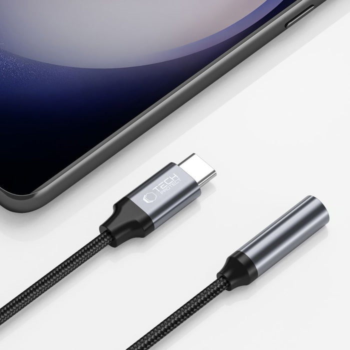 Tech-Protect UltraBoost USB-C / 3.5mm mini jack adapter - black