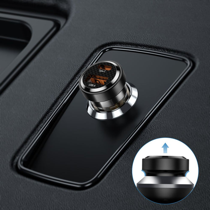 Tech-Protect CC30W Car Charger USB-C PD 30W / USB-A QC 3.0 - Black