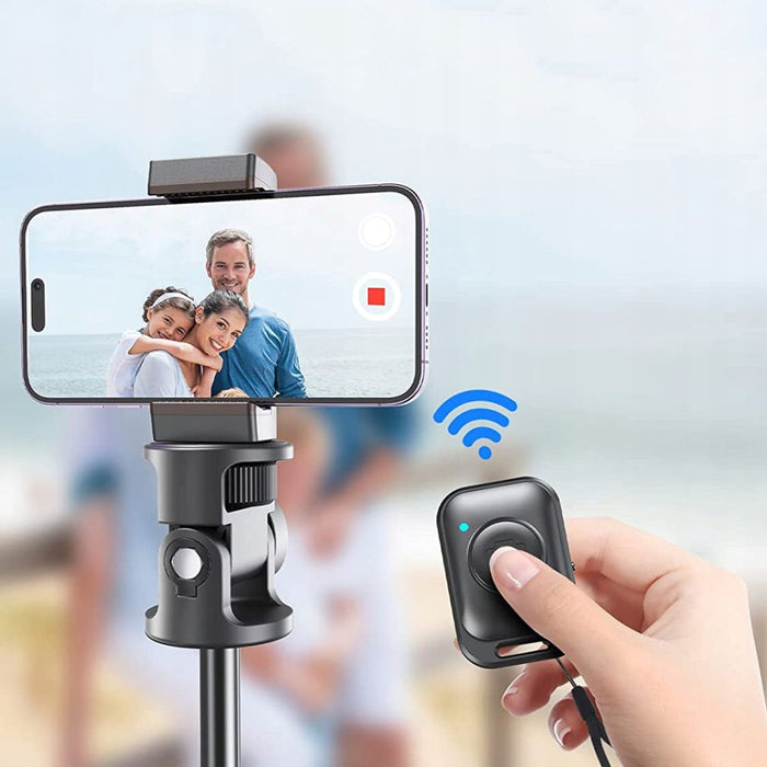 Tech-Protect L03S Bluetooth selfie stick with remote control, tripod up to 148cm and head 180 - black
