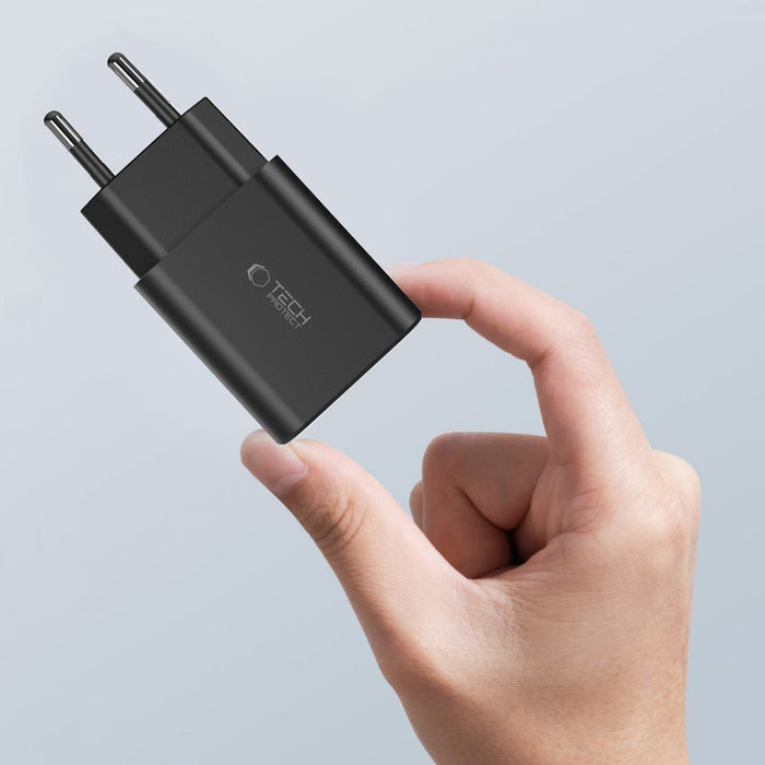 Tech-Protect C35W 2x USB-C PD 35W charger with USB-C / USB-C cable - white