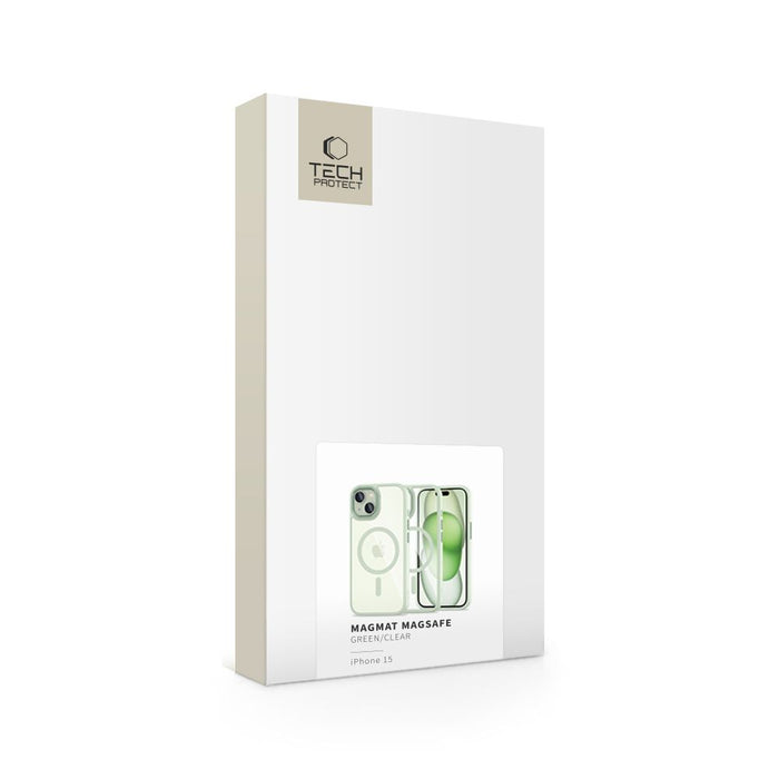 Tech-Protect MagMat MagSafe iPhone 15 Case - Clear Green