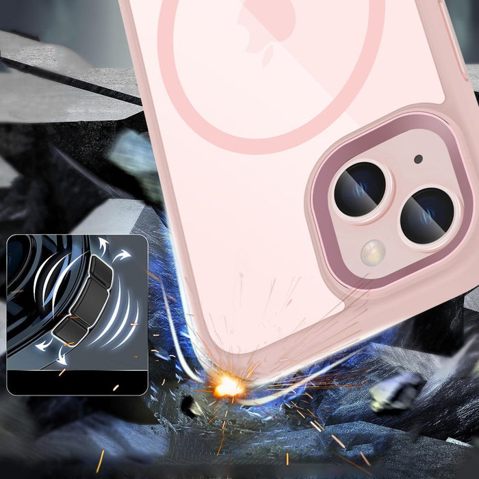 Tech-Protect MagMat MagSafe iPhone 15 Case - Clear Pink
