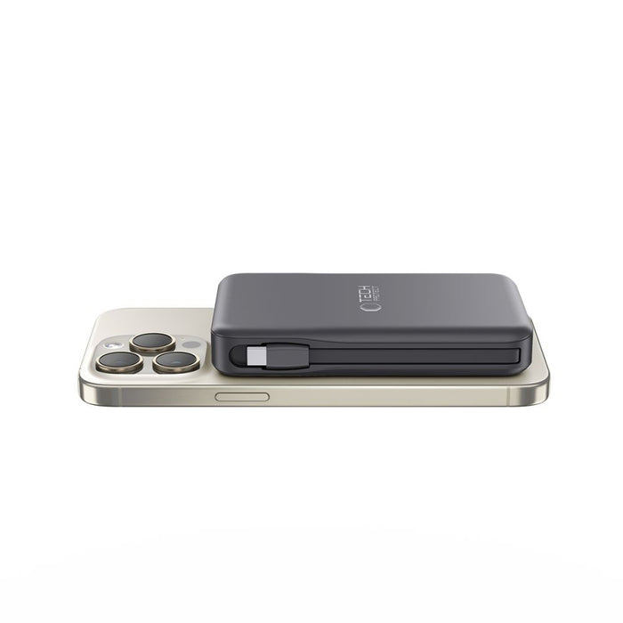Tech-Protect LifeMag PB31 Power Bank with MagSafe 10000mAh 15W USB-C / USB-A / Built-in USB-C / Lightning Cables - Black