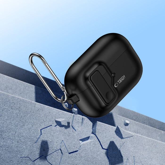 Tech-Protect Slim Hook Case with Carabiner for Apple AirPods Pro 1 / 2 - Black
