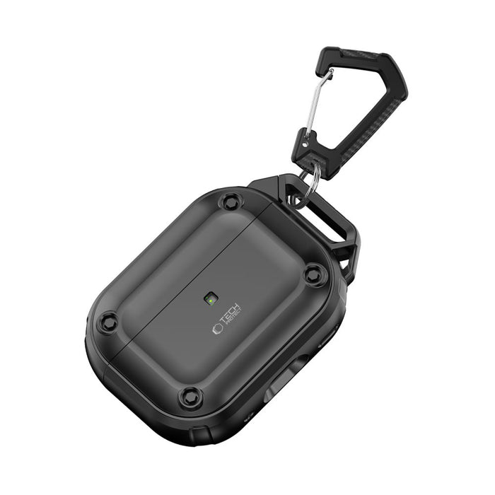 Tech-Protect Rough Hook Case with Carabiner for Apple AirPods Pro 1 / 2 - Black