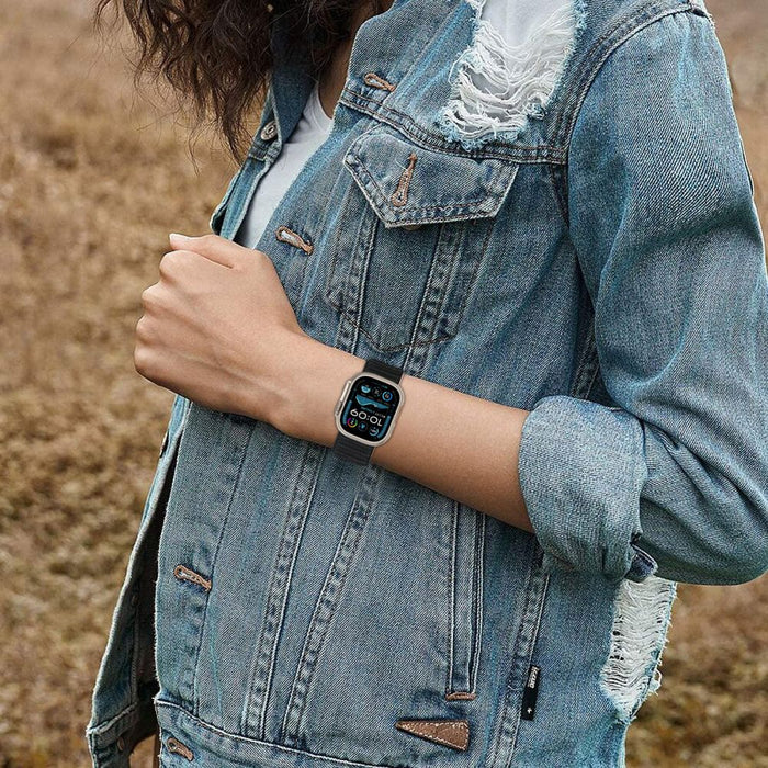 Tech-Protect Nylon Strap for Apple Watch 44 / 45 / 46 / 49 mm - Black