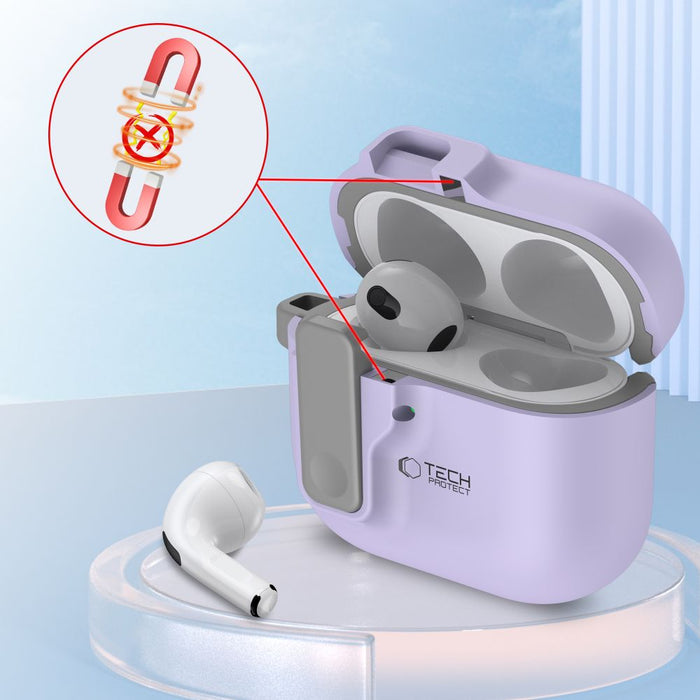 Tech-Protect Slim Hook Case for AirPods 4 - Purple