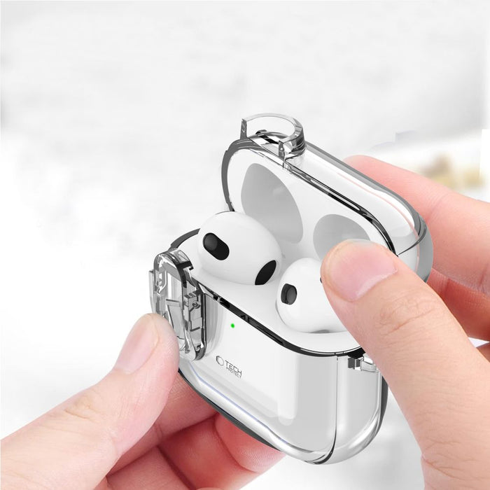 Tech-Protect Slim Hook Case for AirPods 4 - Clear