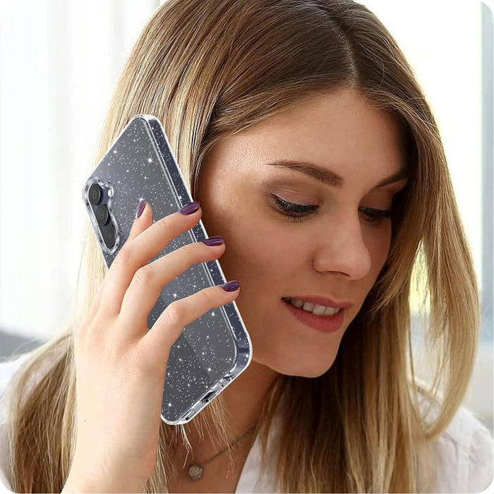 Tech-Protect FlexAir Case for Samsung Galaxy S25 - Clear-Glitter