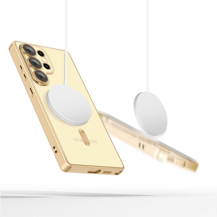 Tech-Protect MagFlex MagSafe Case for Samsung Galaxy S25 Ultra - Transparent Gold