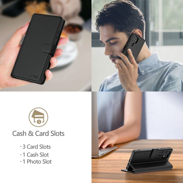 Tech-Protect Wallet Case for Samsung Galaxy A36 5G - Matte Black