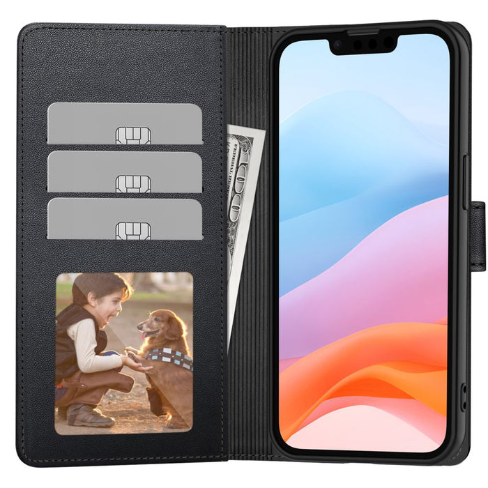 Tech-Protect Wallet Case for iPhone 16e / 17e - Matte Black