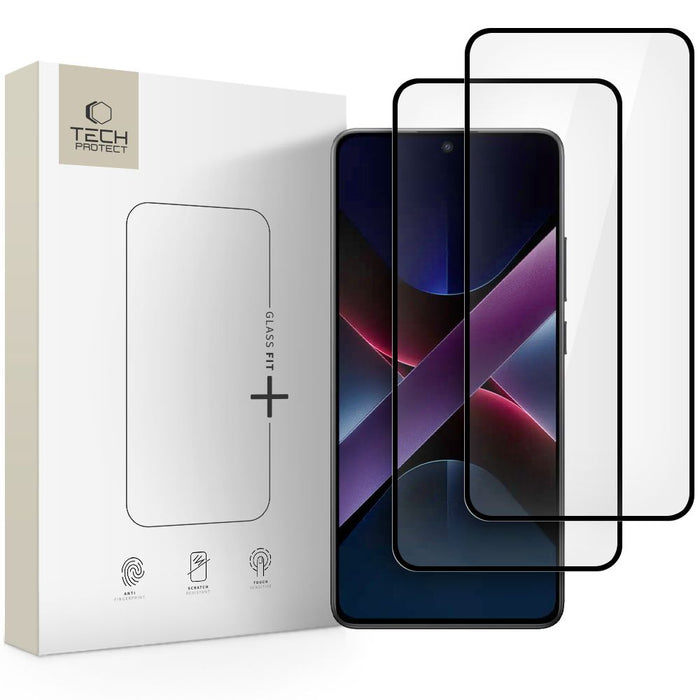Tech-Protect Glass Fit+ 2-pack tempered glass for Xiaomi Poco X7 5G - black