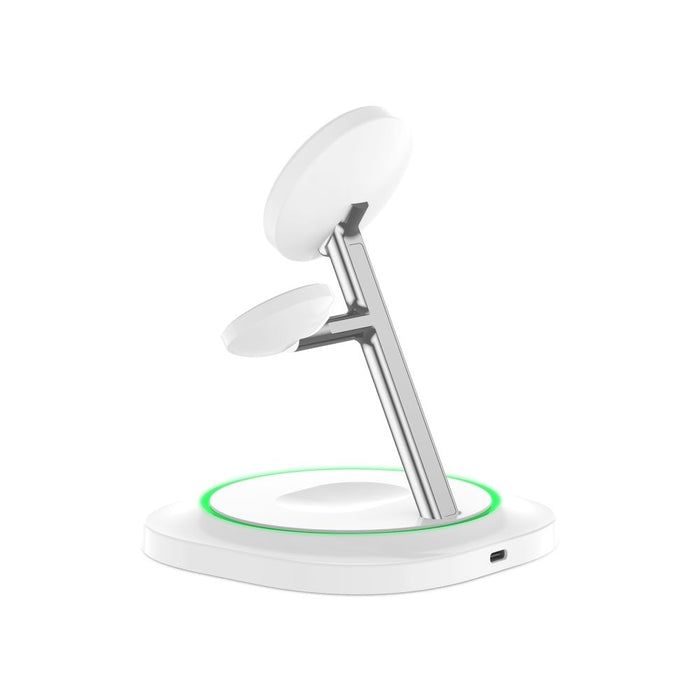 Tech-Protect QI15W-A46 3in1 Magnetic MagSafe Inductive Charger - White