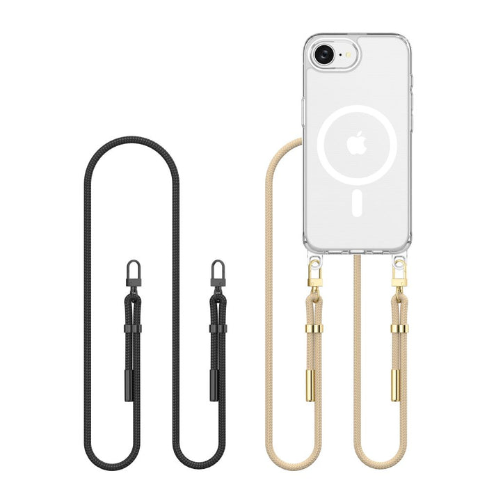 Tech-Protect FlexAir Chain MagSafe Case for iPhone 16e / 17e - Black and Beige