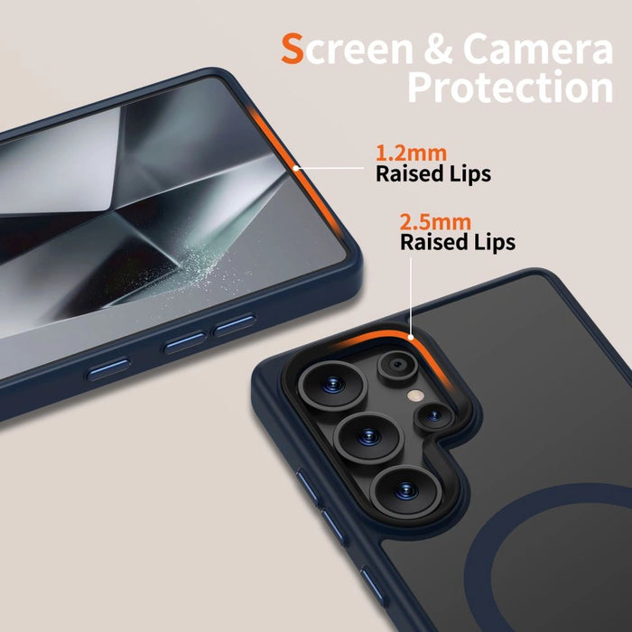 Tech-Protect MagMat MagSafe Case for Samsung Galaxy S25 Ultra - Clear Blue