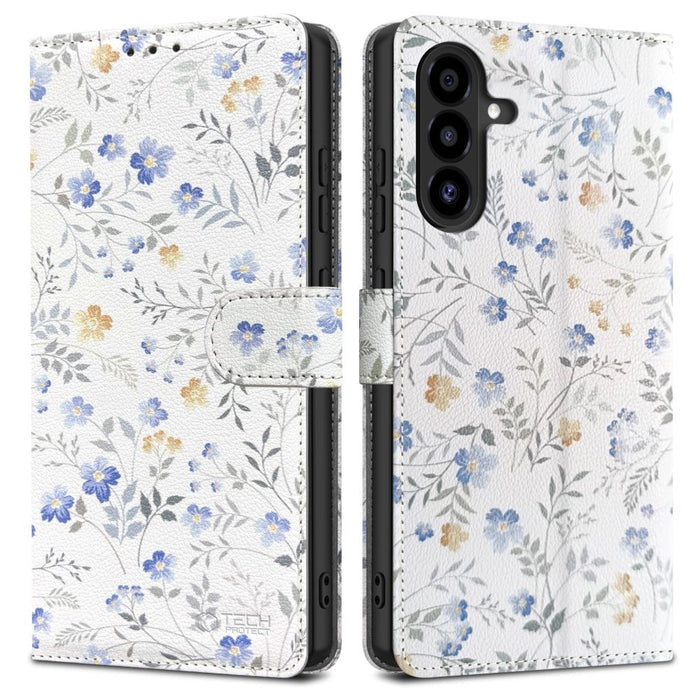 Tech-Protect Wallet Case for Samsung Galaxy A26 5G - Daisies with Leaves