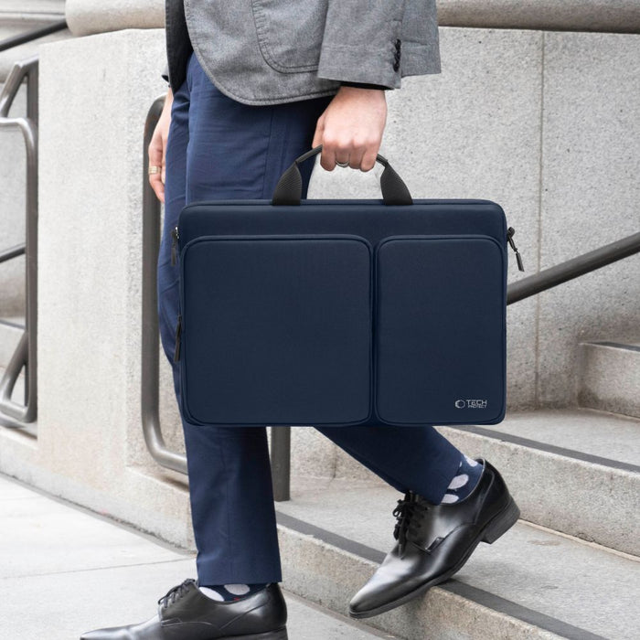 Tech-Protect Defender Bag for 17&quot; Laptop - Navy Blue