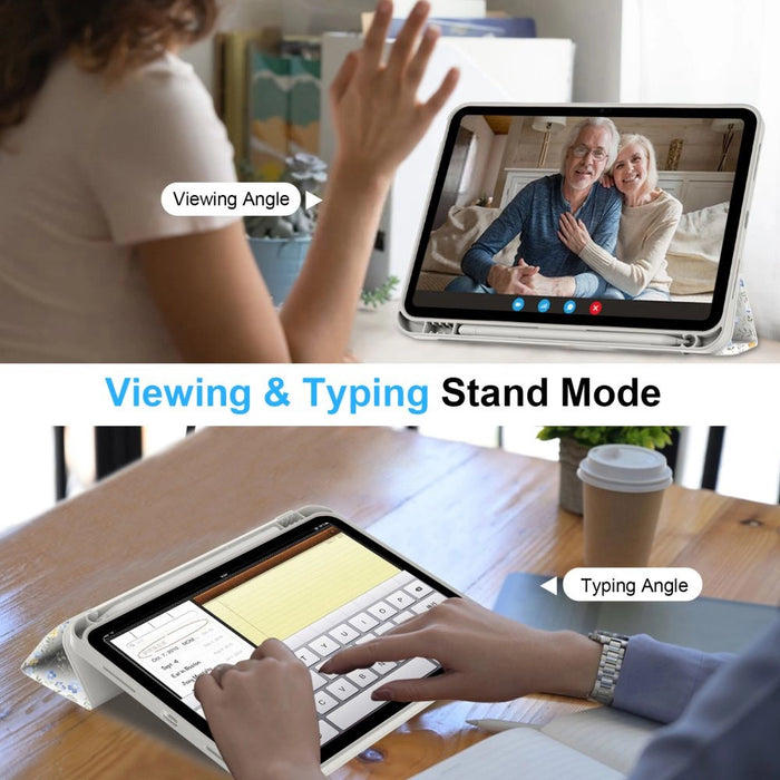 Tech-Protect SC Pen Case for iPad 10.9&quot; 2022 (10th gen.) / 11&quot; 2025 (11th gen.) - Daisies with Leaves