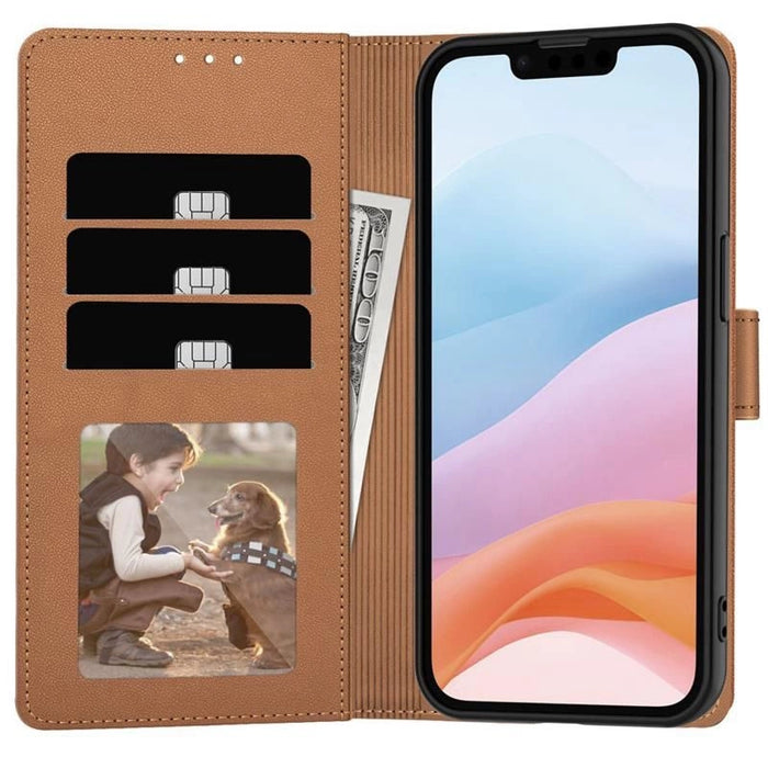 Tech-Protect Wallet Case for iPhone 16e - Brown